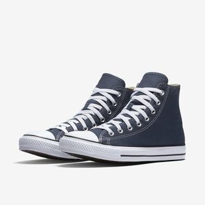 Navy Blue High Top Converse